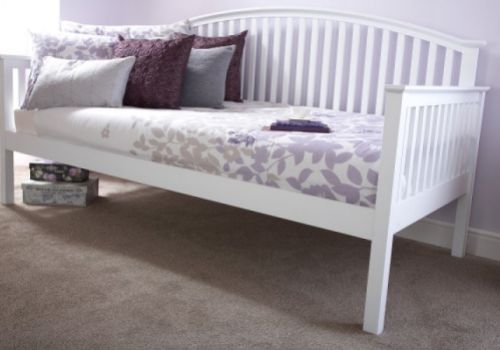 GFW Madrid 3ft Single White Wooden Day Bed