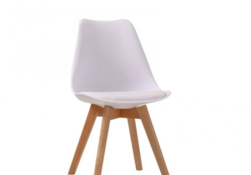LPD Louvre Pair Of White Dining Chairs