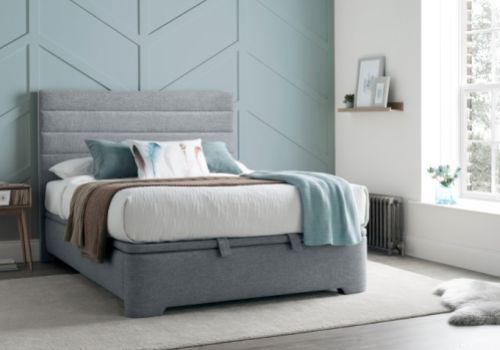 Kaydian Appleby 6ft Super Kingsize Marbella Grey Fabric Ottoman Storage Bed