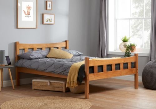 Birlea Miami 4ft Small Double Pine Wooden Bed Frame