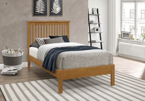 Time Living Ascot 3ft Single Oak Finish Wooden Bed Frame