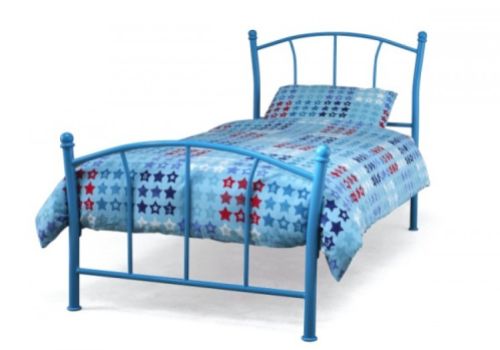 Serene Penny 3ft Single Blue Metal Bed Frame