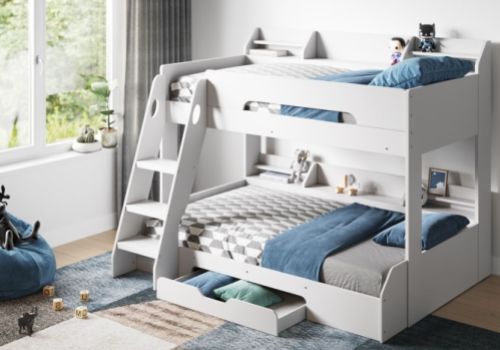 Flair Furnishings Flick White Triple Sleeper Bunk Bed