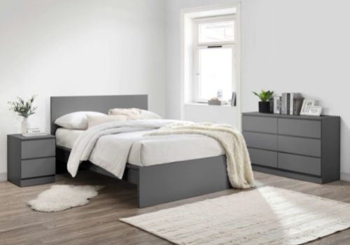 Birlea Oslo Grey 4ft6 Double Bed Frame