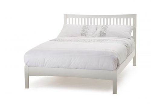 Serene Mya Opal White 5ft Kingsize Wooden Bed Frame