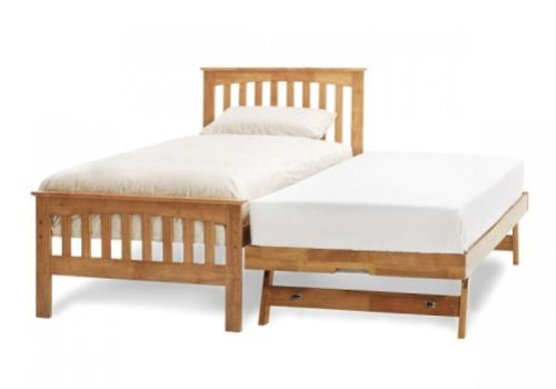 Serene Amelia 3ft Single Oak Finish Wooden Guest Bed Frame