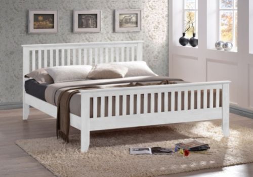 Time Living Turin 4ft6 Double White Wooden Bed Frame