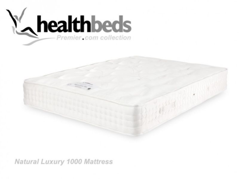 Healthbeds Natural Luxury 1000 Pocket 3ft Single Divan Bed