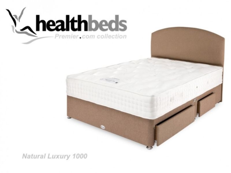 Healthbeds Natural Luxury 1000 Pocket 3ft Single Divan Bed