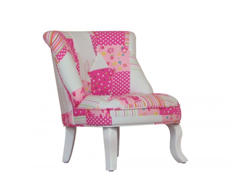 Kidsaw Mini Cabrio Chair In Pink Patchwork