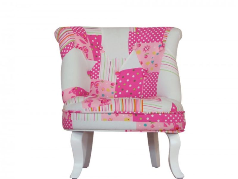 Kidsaw Mini Cabrio Chair In Pink Patchwork