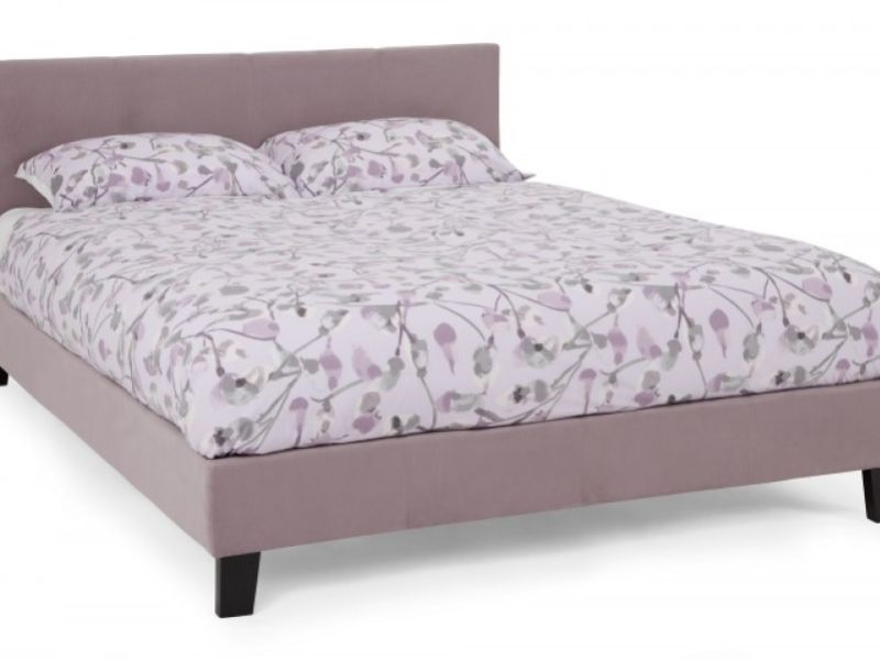 Serene Evelyn 4ft6 Double Lavender Fabric Bed Frame