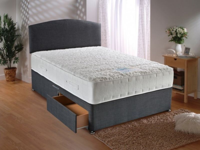 Dura Bed Sensacool Divan Bed 2ft6 Small Single with 1500 Pocket Springs with Memory Foam