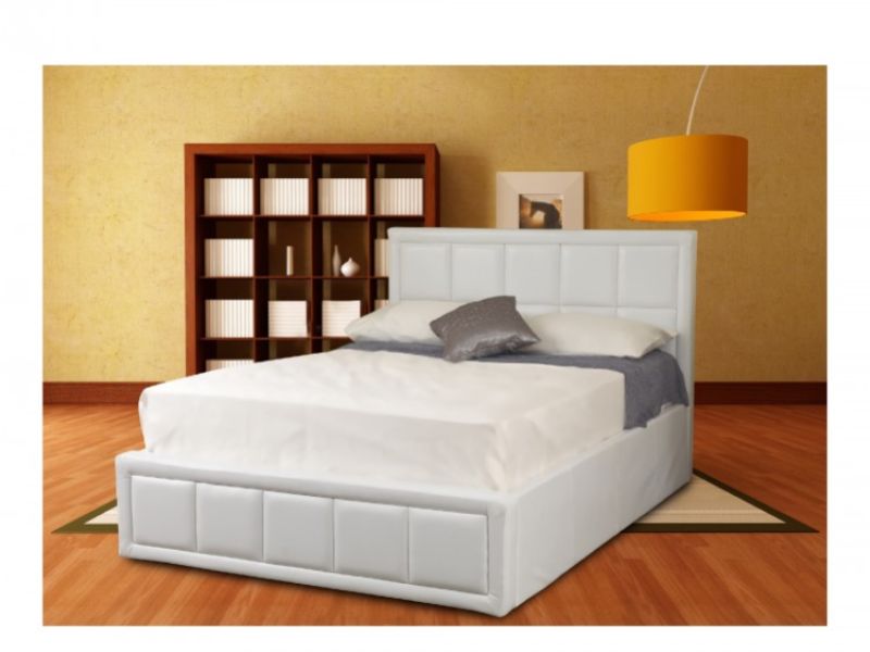 Sweet Dreams Tern White 3ft Single Ottoman Bed Frame