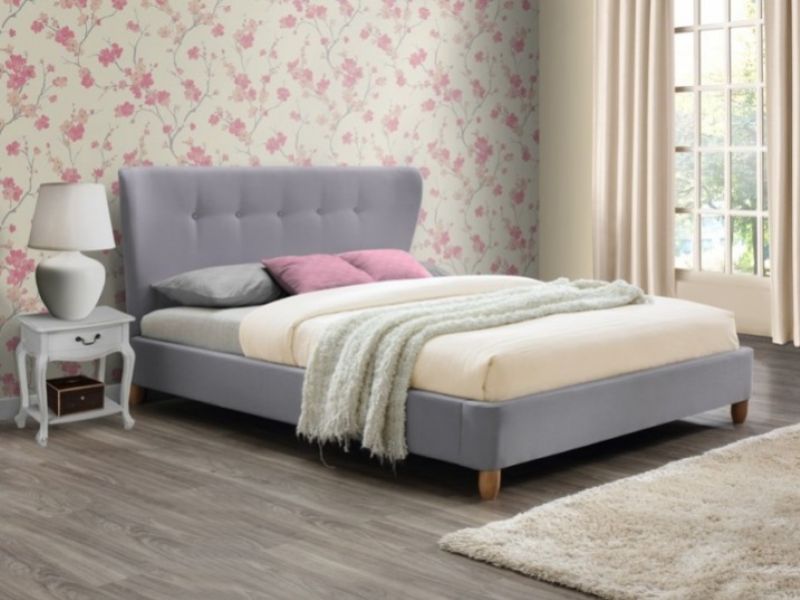 Birlea Kensington 5ft Kingsize Grey Fabric Bed Frame