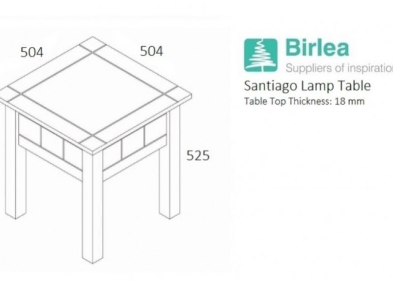 Birlea Santiago Lamp Table