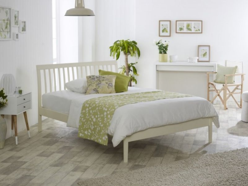 Limelight Ananke 4ft Small Double Butter Milk Wooden Bed Frame