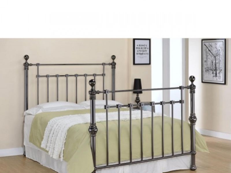 Sleep Design York 4ft6 Double Black Nickel Metal Bed Frame