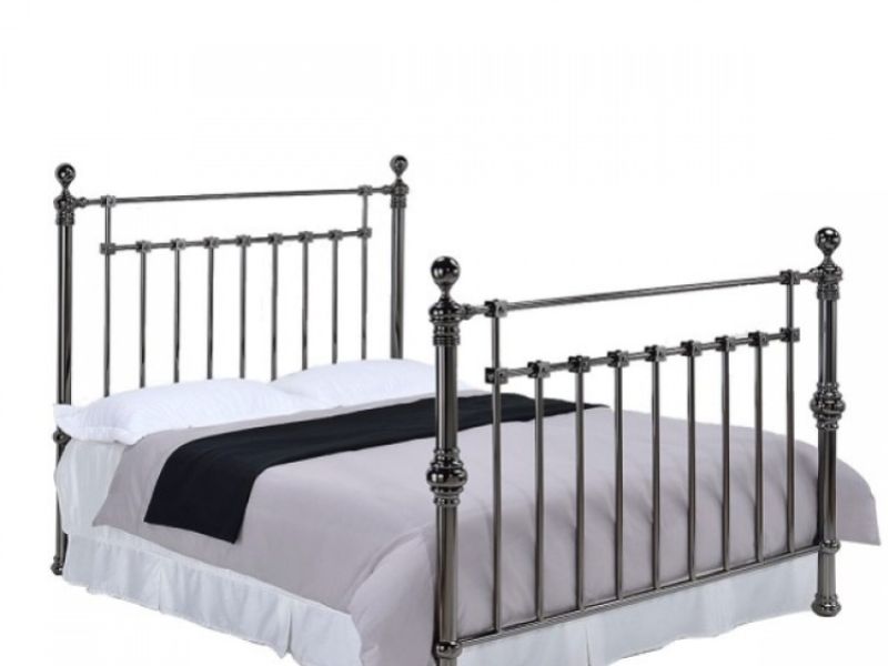 Sleep Design York 4ft6 Double Black Nickel Metal Bed Frame