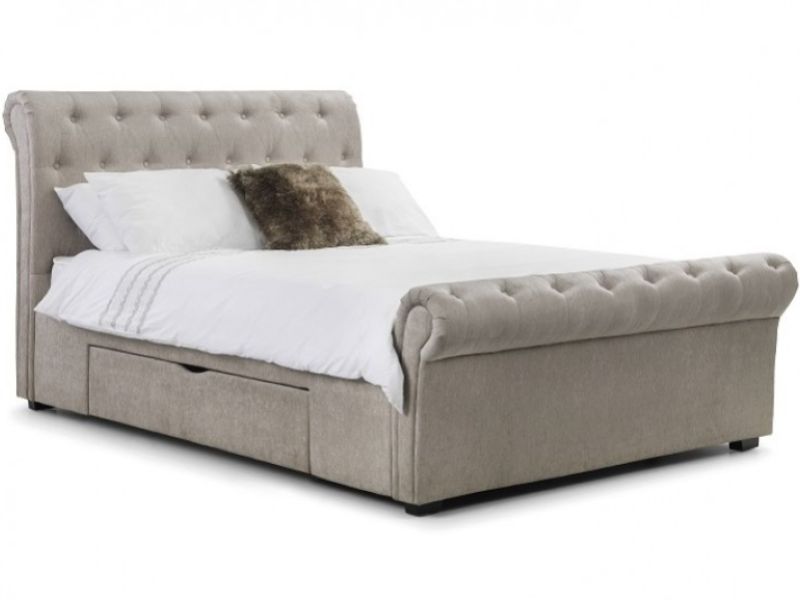 Julian Bowen Ravello 6ft Super Kingsize Mink Fabric Storage Bed Frame