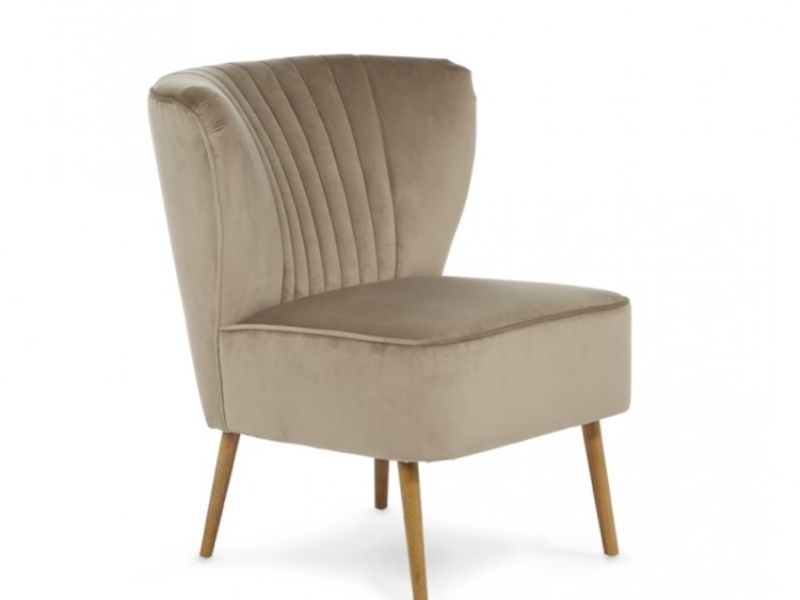 Serene Prestwick Mink Fabric Chair And Stool