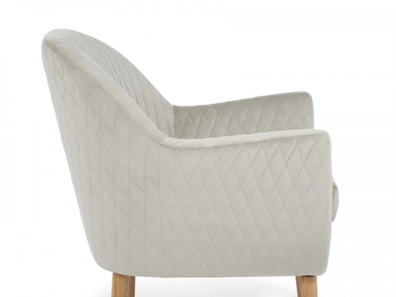 Serene Hamilton Silver Fabric Tub Chair