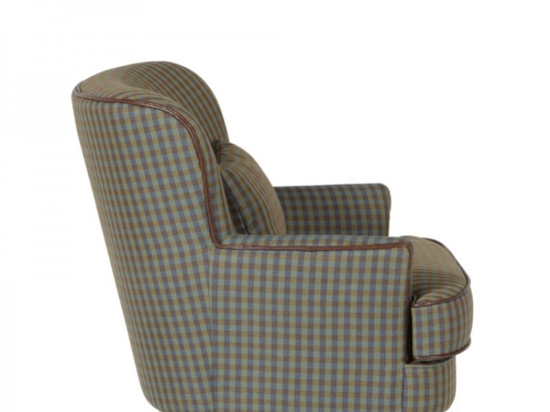 Serene Moffat Green Fabric Check Chair