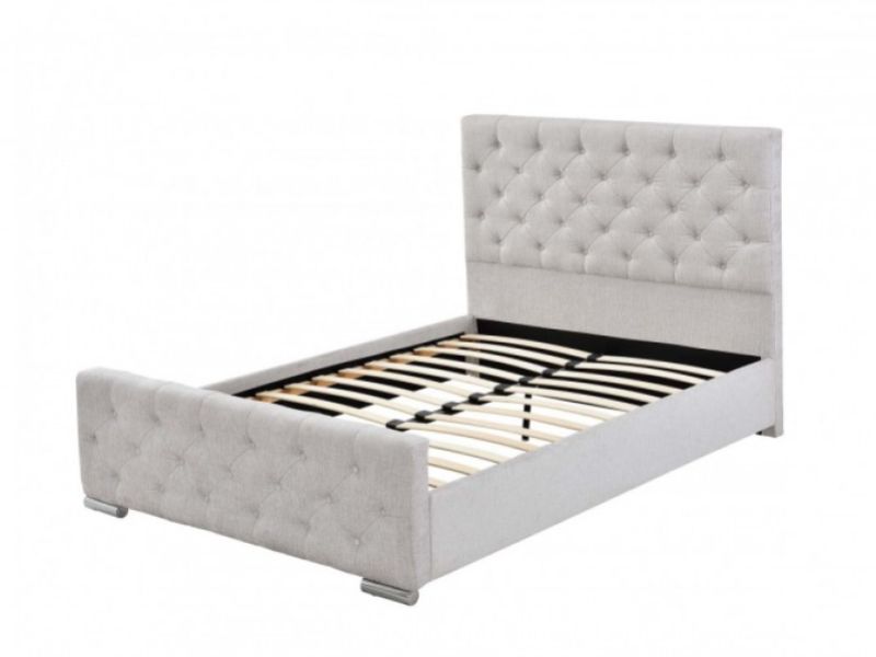 Sleep Design Buckingham 5ft Kingsize Grey Fabric Bed Frame
