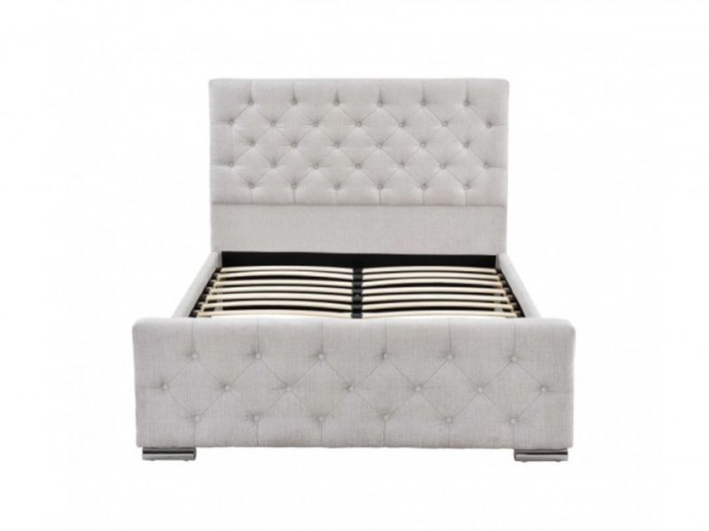 Sleep Design Buckingham 5ft Kingsize Grey Fabric Bed Frame