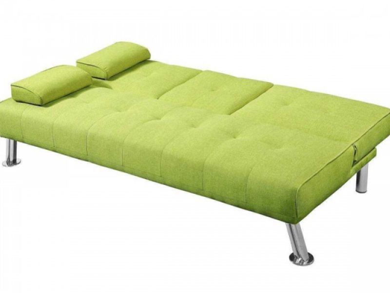Sleep Design New York Green Fabric Sofa Bed