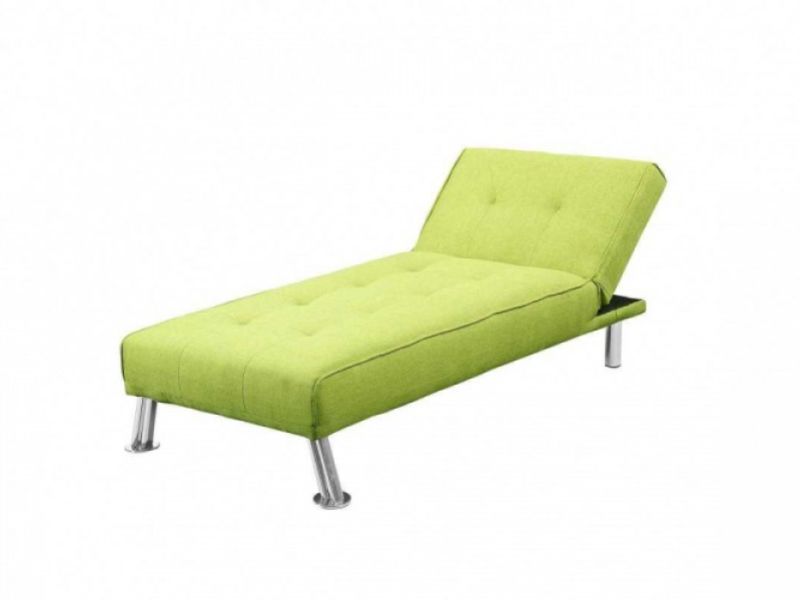 Sleep Design New York Green Fabric Chaise Lounge Bed