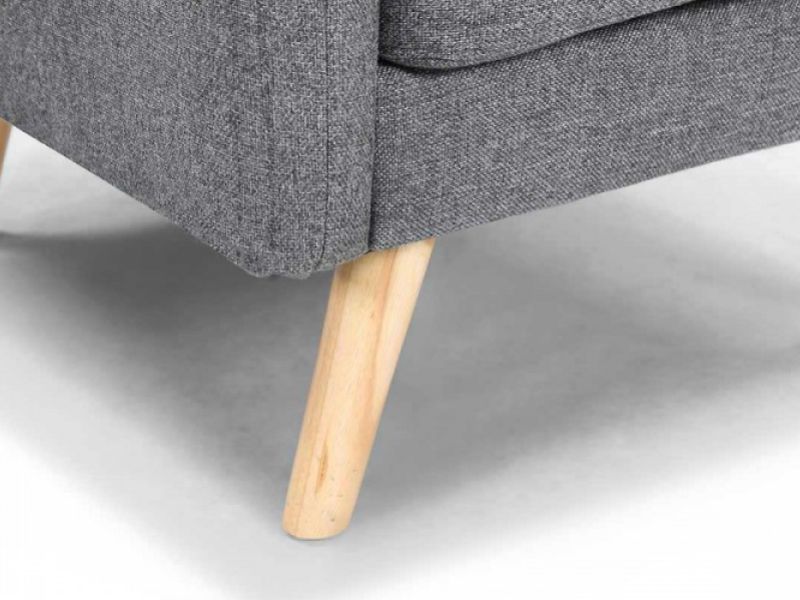 Sleep Design Blithfield Charcoal Grey Fabric Chair And Footstool