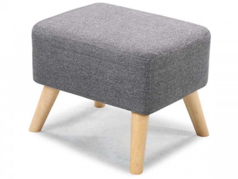 Sleep Design Blithfield Charcoal Grey Fabric Chair And Footstool