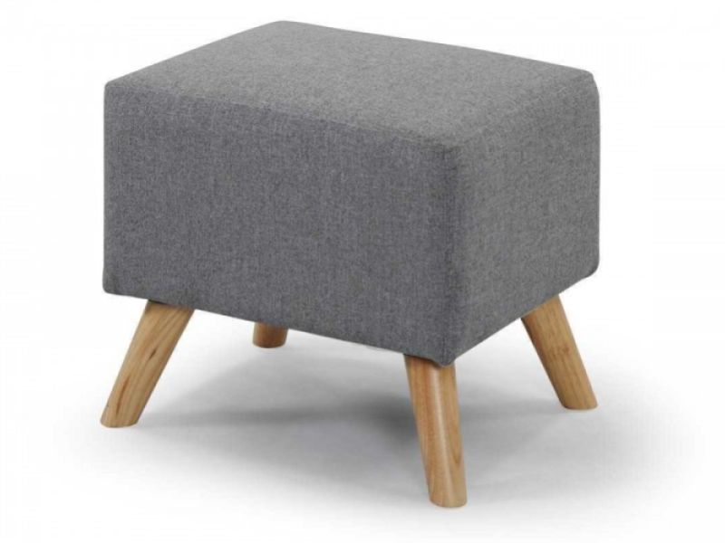 Sleep Design Shenstone Light Grey Fabric Chair And Footstool