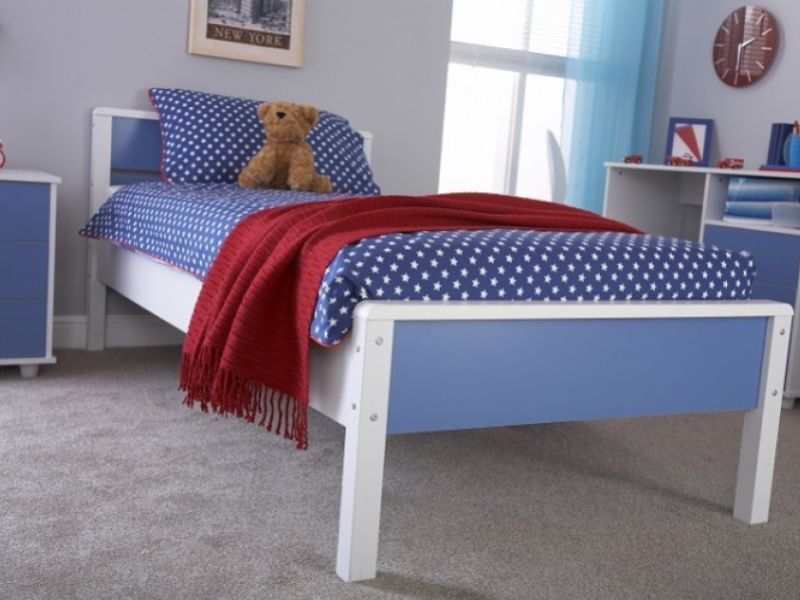 GFW Miami Blue 3ft Single Wooden Bed Frame