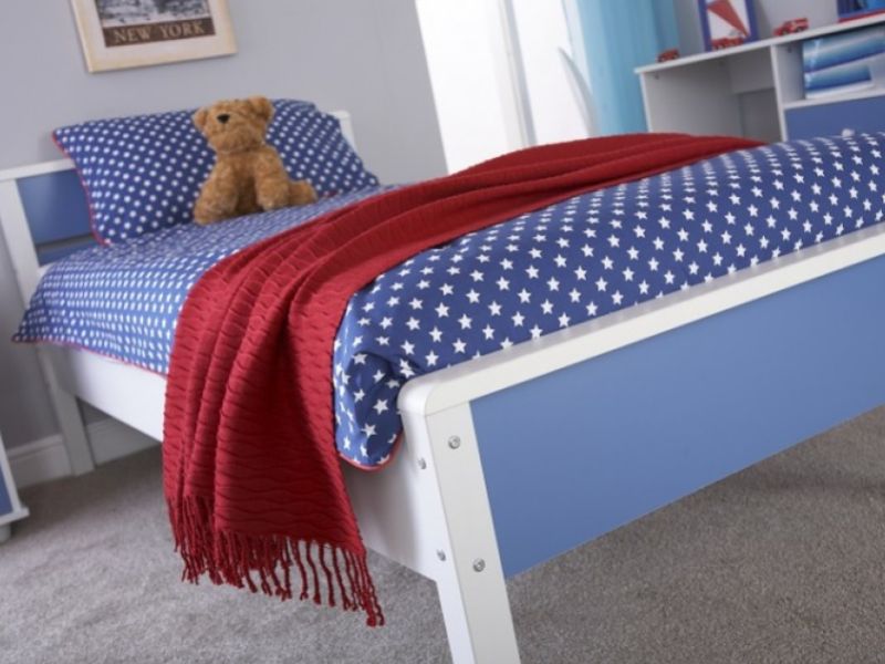 GFW Miami Blue 3ft Single Wooden Bed Frame