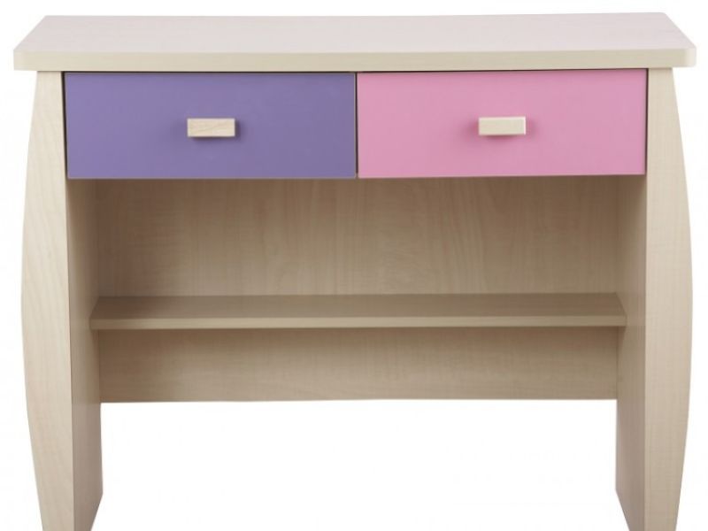 GFW Sydney 2 Drawer Desk Pink and Lilac