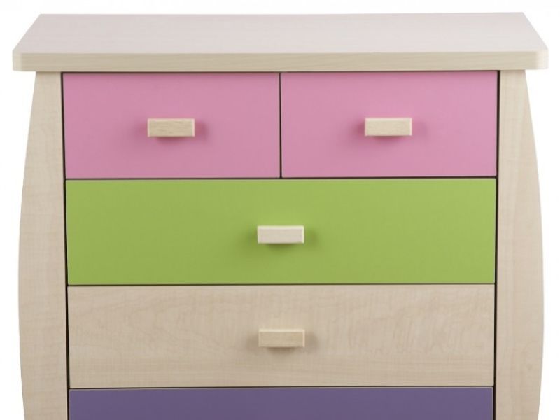 GFW Sydney 3+2 Chest of Drawers Pink and Lilac
