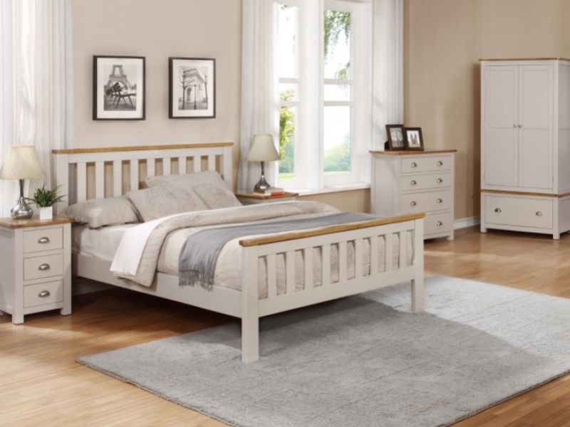 Sweet Dreams Cooper Pale Grey And Oak 6 Drawer Chest