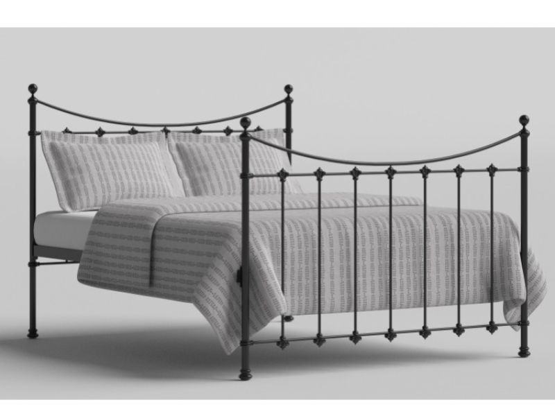 OBC Chatsworth 4ft6 Double Black Metal Headboard