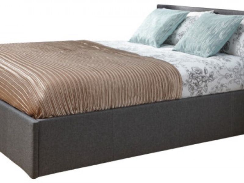 GFW Side Lift Ottoman 5ft Kingsize Grey Fabric Bed Frame