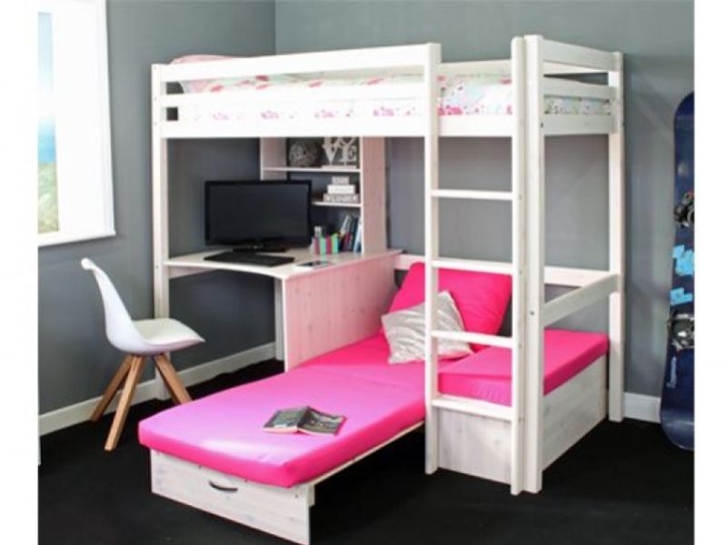 Thuka Hit 7 Childrens High Sleeper Bed With Desk And Chairbed