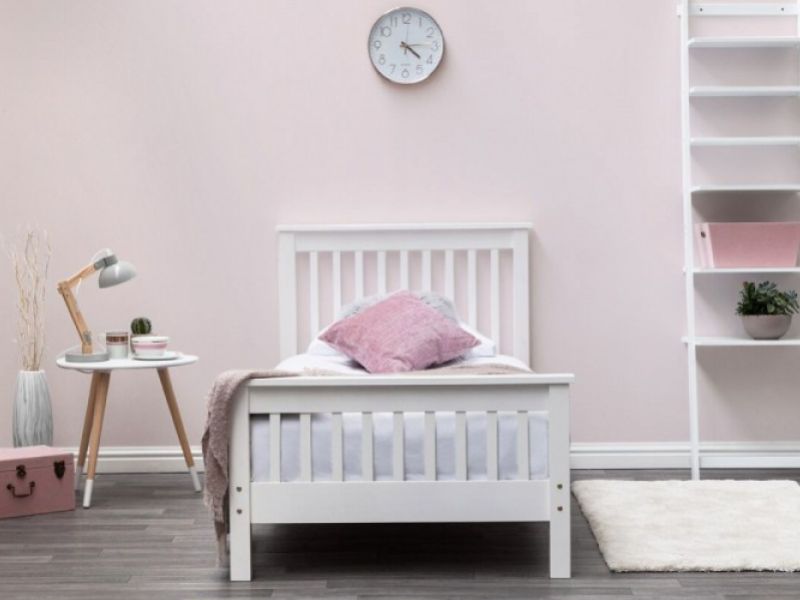 Sleep Design Adlington 3ft Single White Wooden Bed Frame