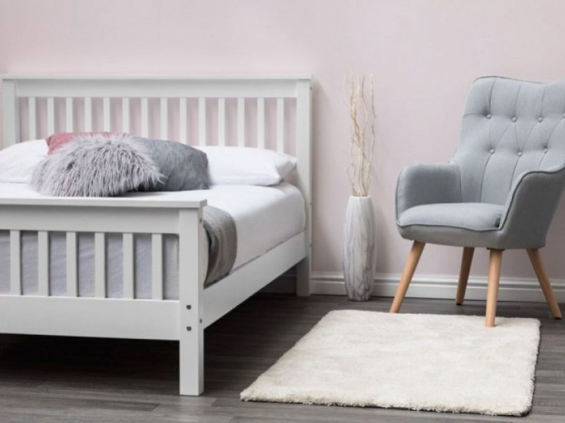 Sleep Design Adlington 4ft6 Double White Wooden Bed Frame