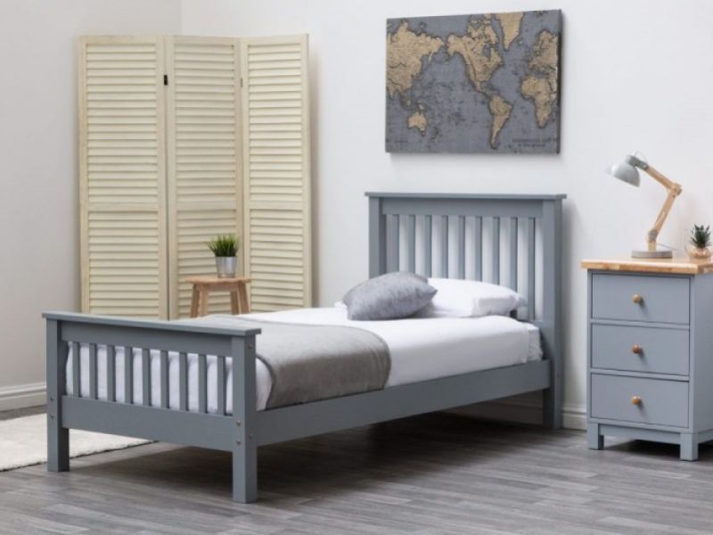 Sleep Design Adlington 3ft Single Grey Wooden Bed Frame