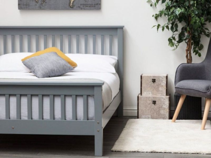 Sleep Design Adlington 5ft Kingsize Grey Wooden Bed Frame
