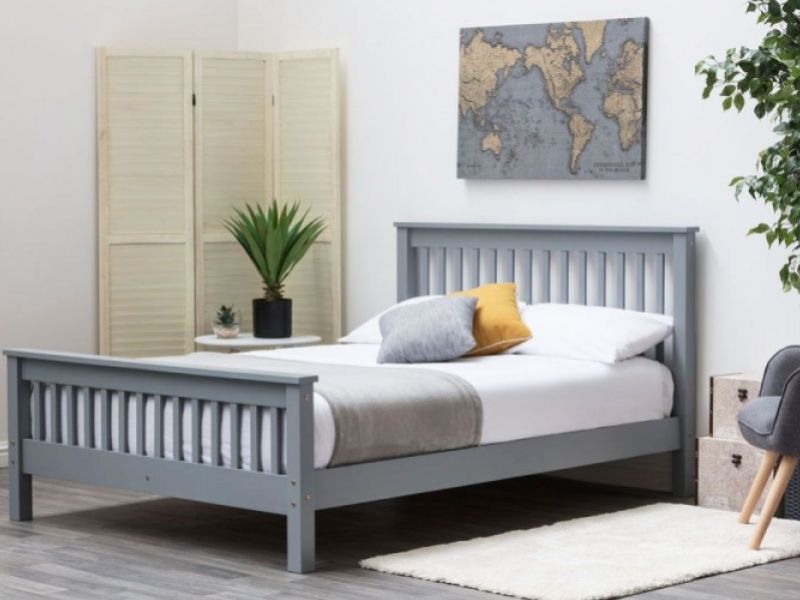 Sleep Design Adlington 4ft6 Double Grey Wooden Bed Frame
