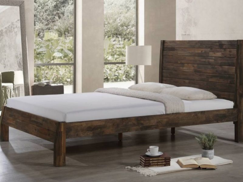 Sleep Design Astbury 5ft Kingsize Teak Finish Wooden Bed Frame