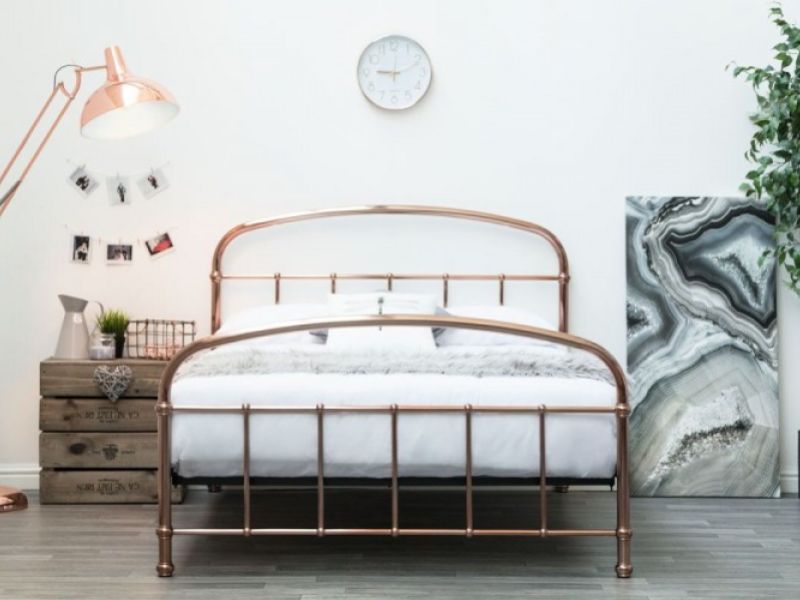 Sleep Design Lichfield 5ft Kingsize Copper Finish Metal Bed Frame