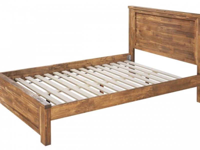 Sleep Design Plumley 5ft Kingsize Caramel Wooden Bed Frame